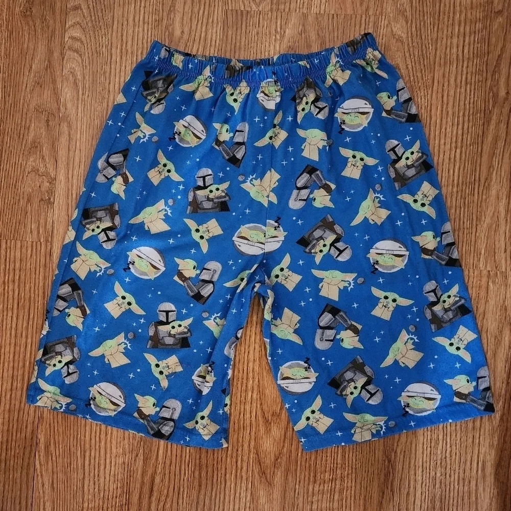 Star Wars Mandalorian blue and gray short sleeve pajama set Size L